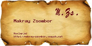 Makray Zsombor névjegykártya
